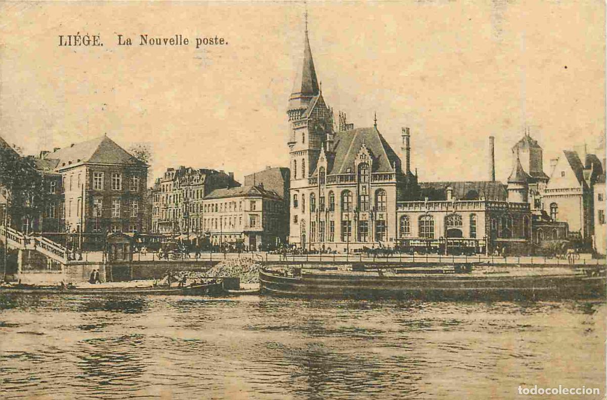 Cartes Postales: Belgique - Li&egrave;ge - La nouvelle poste - CPA - Oblit&eacute;ration de 1912 - Etat l&eacute;g&egrave;re froissure - Voir Sca