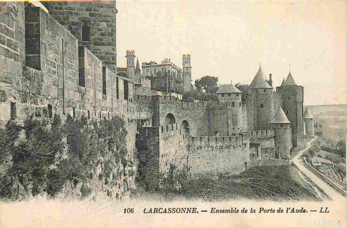 Cartes Postales: 11 - Carcassonne - Ensemble de la porte de l'Aude - CPA - Voir Scans Recto-Verso