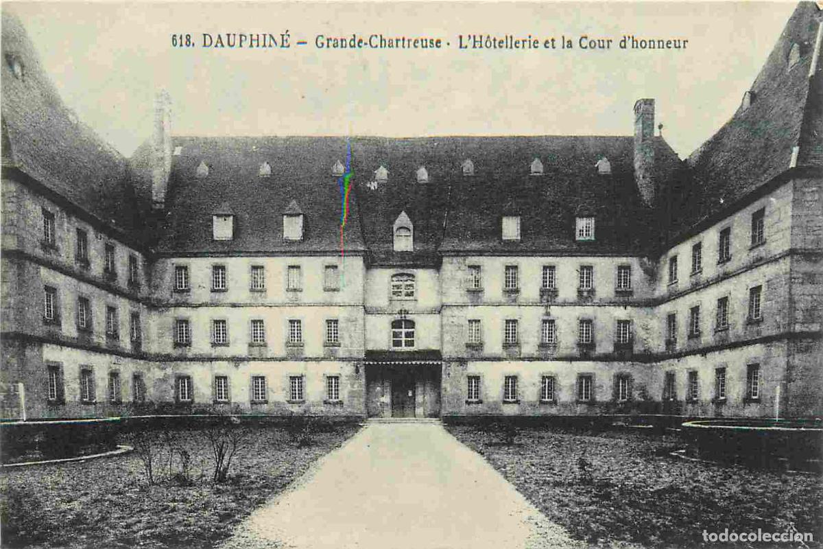 Postales: 38 - Grande Chartreuse - L'h&ocirc;tellerie est la Cour d'honneur - CPA - Oblit&eacute;ration de 19 - Voir Scans