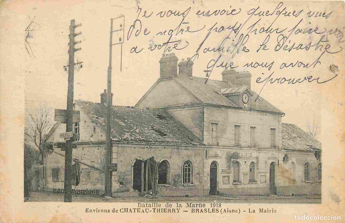 Postais: 02 - Brasles - Guerre 1914-1918 - Bataille de la Marne - La mairie - CPA - Voir Scans Recto-Verso