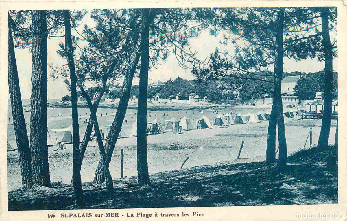 Postais: 17 - Saint-Palais-sur-Mer - La plage &agrave; travers les pins - CPA - Oblit&eacute;ration de 1925 - Voir Scans
