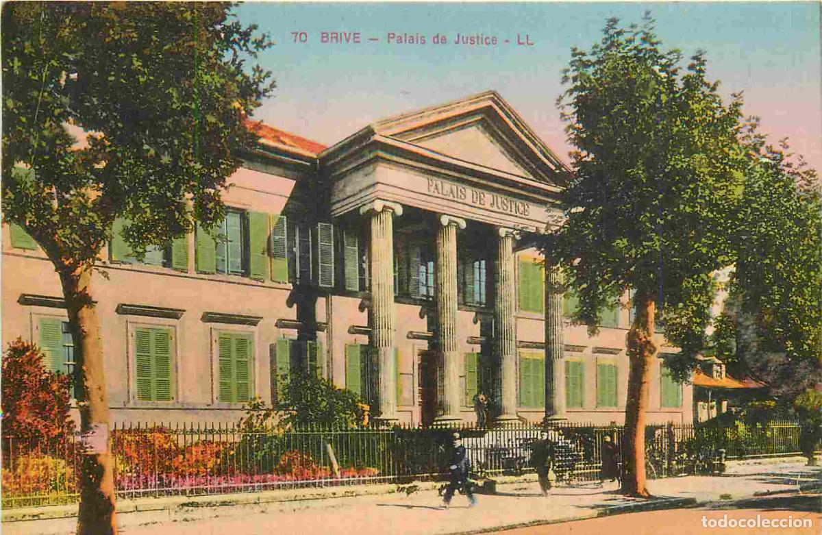Cartes Postales: 19 - Brive la Gaillarde - Palais de justice - Coloris&eacute;e - CPA - Oblit&eacute;ration de 1945 - Voir Scans Re
