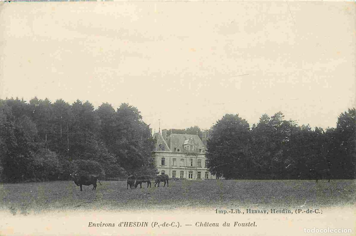 Postkarten: 62 - Hesdin - Ch&acirc;teau du Foustel aux environs d'Hesdin - Anim&eacute;e - Vaches - CPA - Voir Scans Recto-Ve