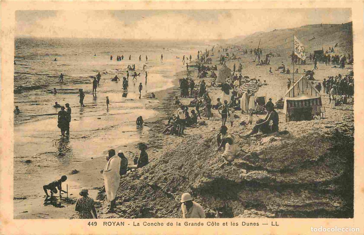 Postkarten: 17 - Royan - La Conche de la Grande C&ocirc;te et les dunes - Anim&eacute;e - CPA - Voir Scans Recto-Verso