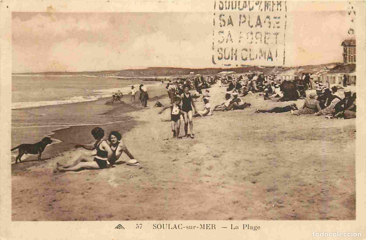Postkarten: 33 - Soulac-sur-Mer - La Plage - Anim&eacute;e - Femme en maillot de bain - CPA - Voir Scans Recto-Verso