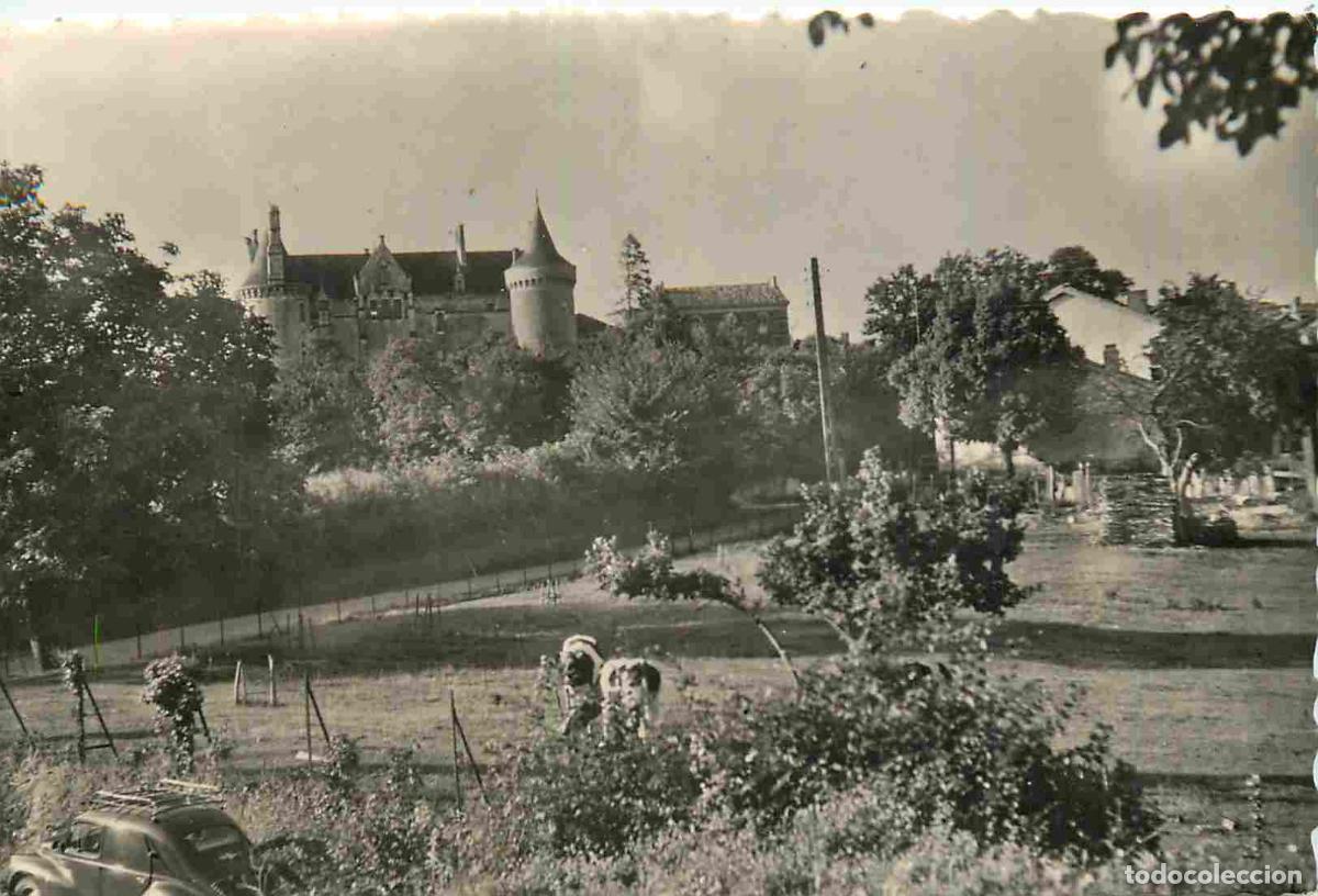 Postkarten: 24 - Saint Aulaye - Le Ch&acirc;teau - Automobiles - Vaches - Carte Dentel&eacute;e - CPSM format CPA - Oblit&eacute;rat