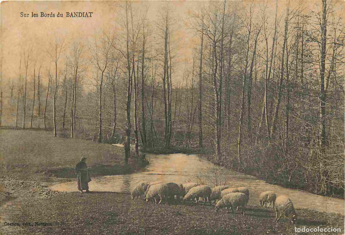 Cartoline: 24 - Dordogne - Sur les bords du Bandiat - Anim&eacute;e - Moutons - CPA - Voyag&eacute;e en 1917 - Voir Scans Rec
