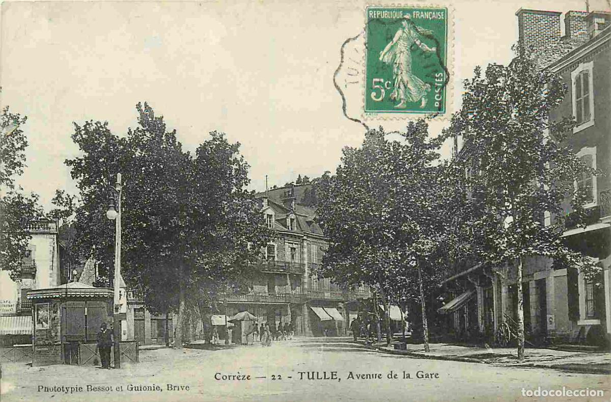 Postkarten: 19 - Tulle - Avenue de la gare - Anim&eacute;e - CPA - Oblit&eacute;ration de 1914 - Voir Scans Recto-Verso