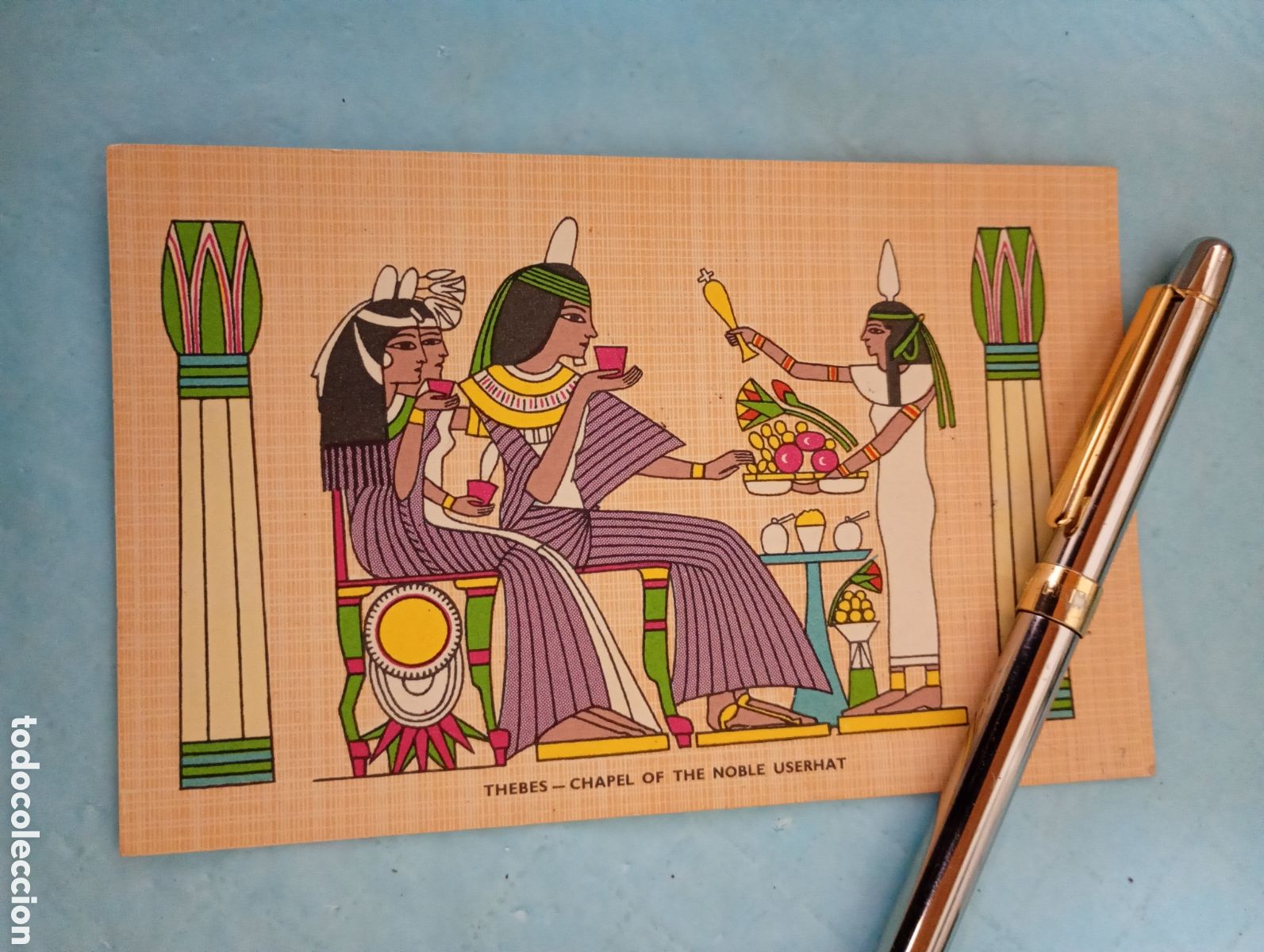 Postales: VINTAGE EGIPTO TEBAS CHAPEL OF THE NOBLE USERHAT - LENHERT & LONDROCK, K. LAMBELET, CAIRO R1437