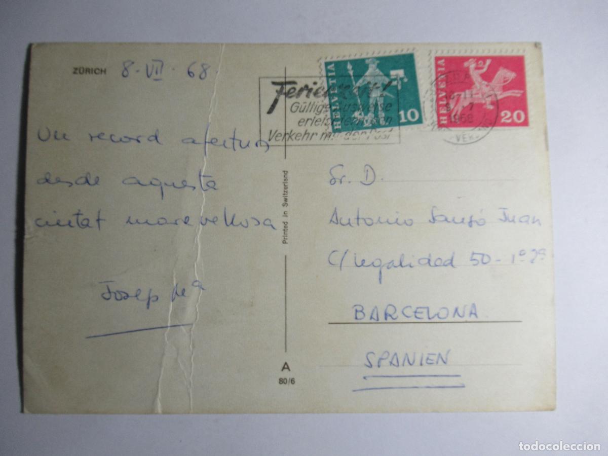 Postales: Z&uuml;rich - Puerto - Circulada - Foto 2