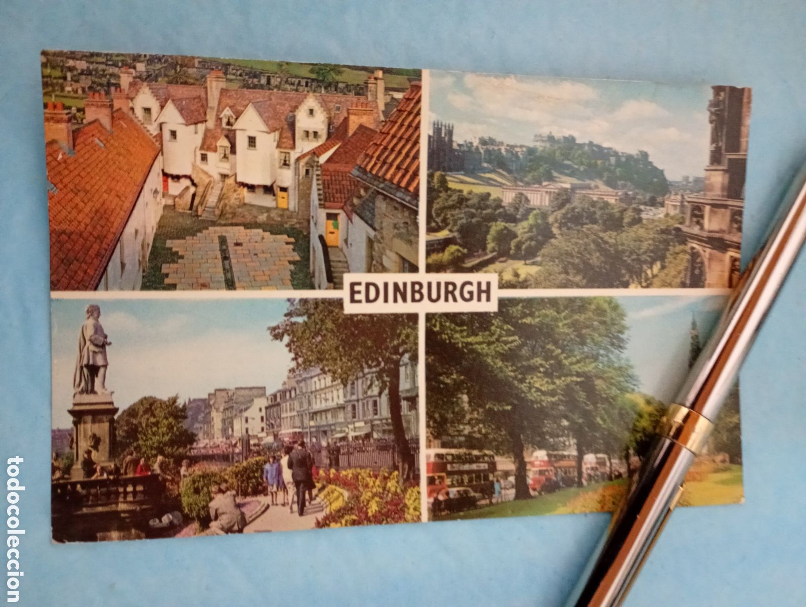 Postales: VINTAGE EDINBURGH WHITE HORSE CLOSE THE CASTLE PRINCES STREET GARDENS THE SCOTT MONUMENT R1459