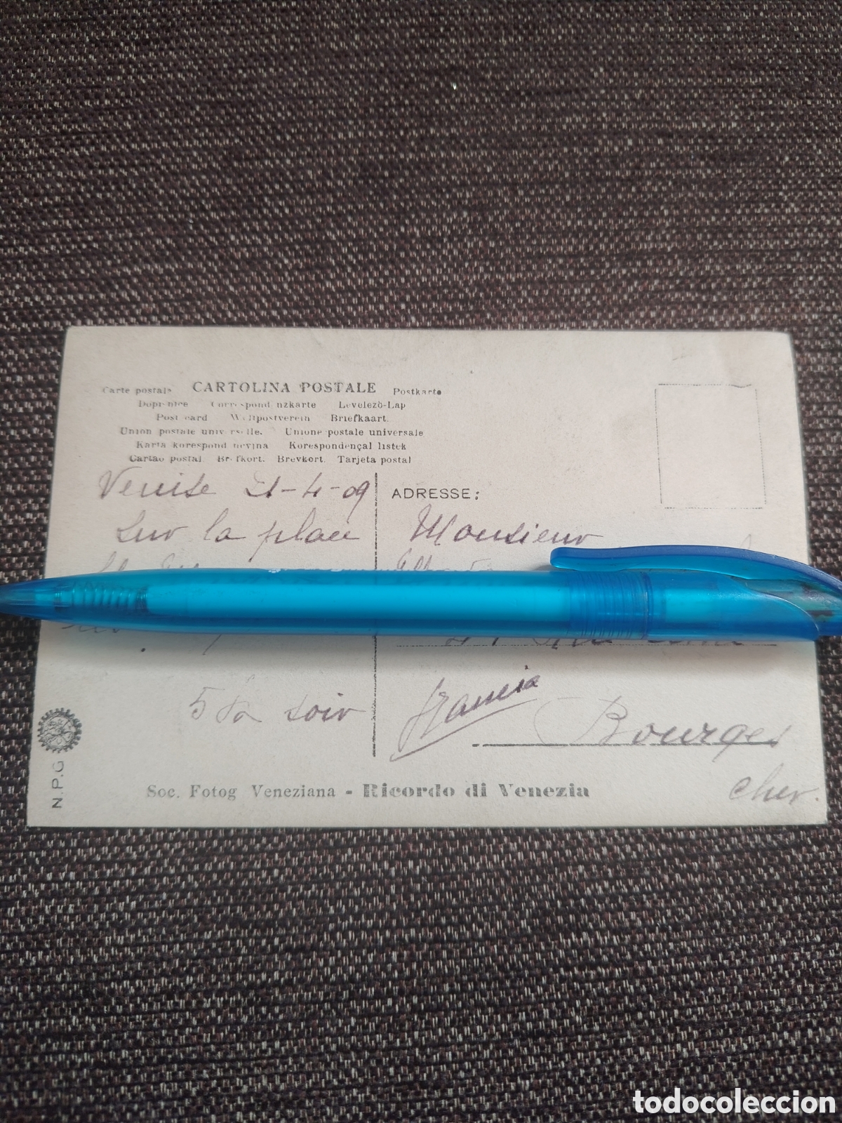 Postales: Postal Venecia 1909 circulada - Foto 2