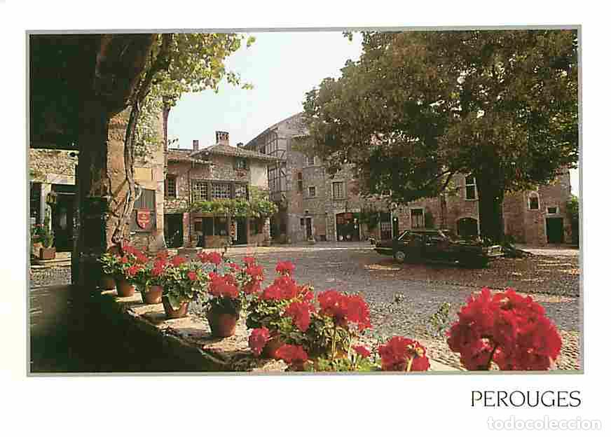 Postales: Francia - 01 - P&eacute;rouges - Cit&eacute; M&eacute;di&eacute;vale - La Place du Tilleul - Le Relais de la Tour - Fleurs - CPM - Foto 1