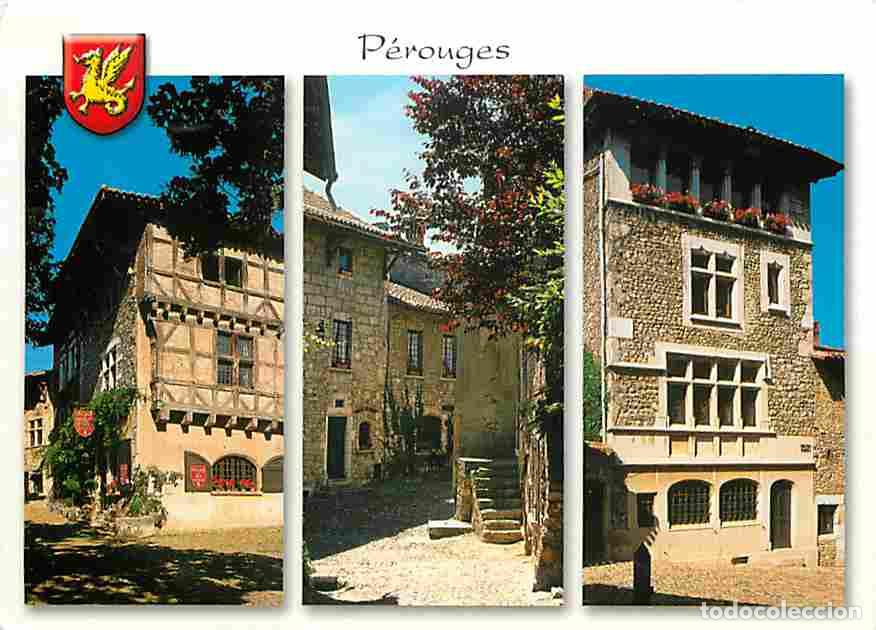 Postkarten: Francia - 01 - P&eacute;rouges - Cit&eacute; M&eacute;di&eacute;vale - Multivues - Blasons - CPM - Voir Scans Recto-Verso