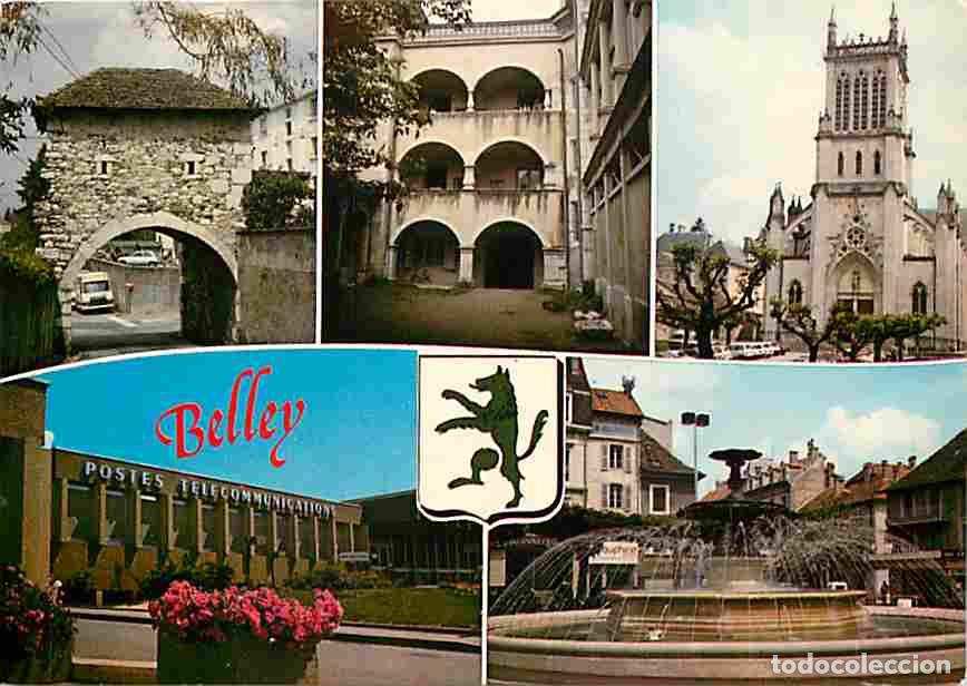 Postkarten: Francia - 01 - Belley - Multivues - Automobiles - Fontaine - Blasons - Carte Neuve - CPM - Voir Scan