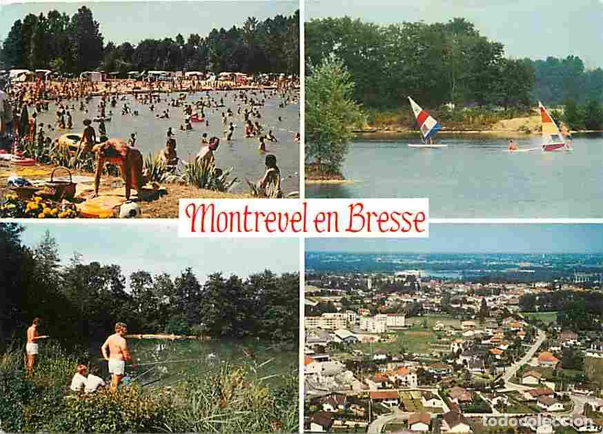 Postkarten: Francia - 01 - Montrevel en Bresse - Multivues - Plage - Base Nautique - CPM - Voir Scans Recto-Vers