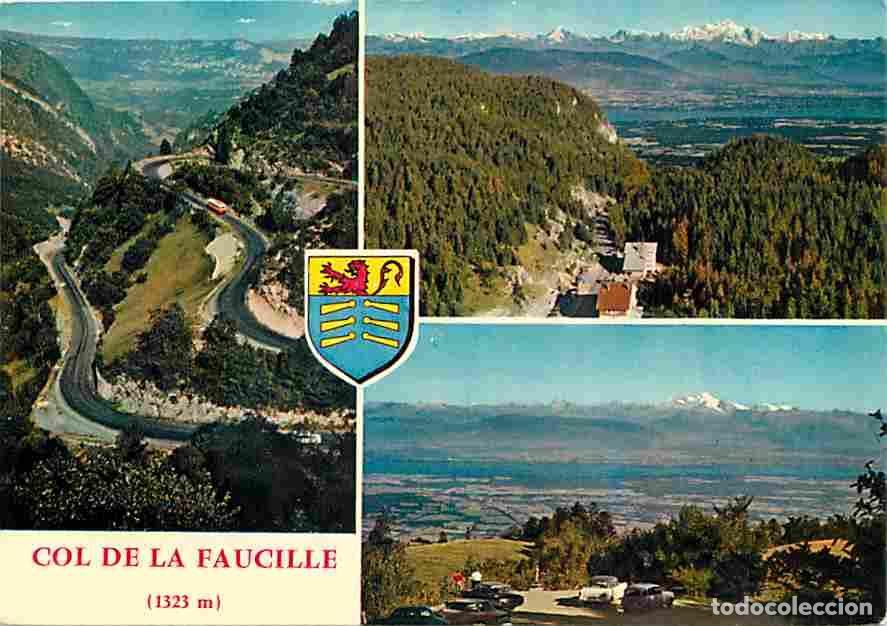 Postkarten: Francia - 01 - Le Col de la Faucille - Multivues - Blasons - Automobiles - Carte Neuve - CPM - Voir