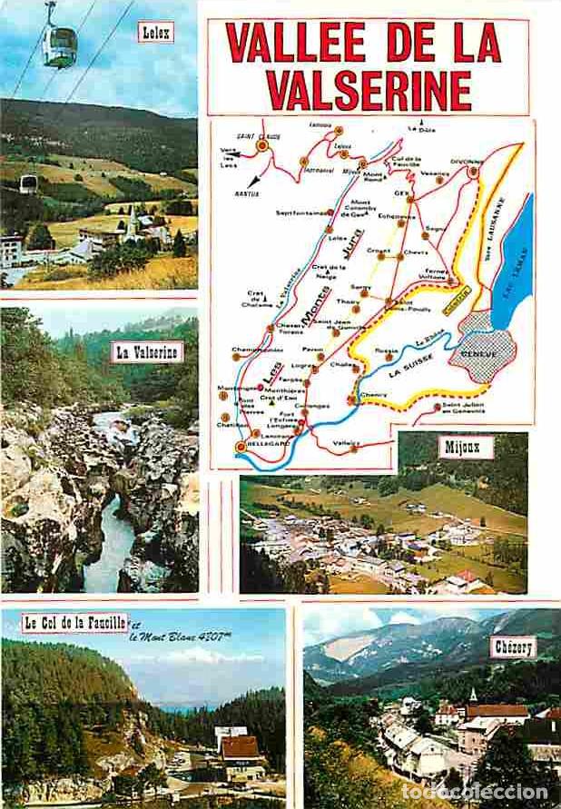 Postkarten: Francia - 01 - Ain - La Vall&eacute;e de la Valserine - Multivues - Carte G&eacute;ographique - CPM - Voir Scans