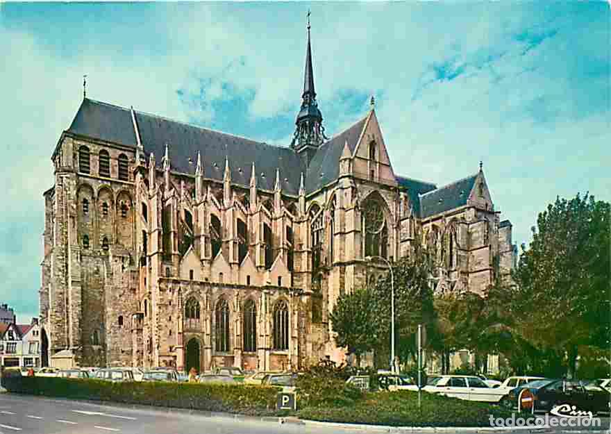 Postkarten: Francia - 02 - Saint Quentin - La Basilique - Automobiles - CPM - Voir Scans Recto-Verso