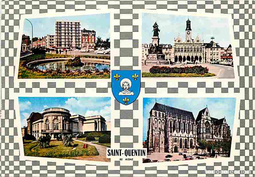 Postkarten: Francia - 02 - Saint Quentin - Multivues - Automobiles - Blasons - CPM - Voir Scans Recto-Verso