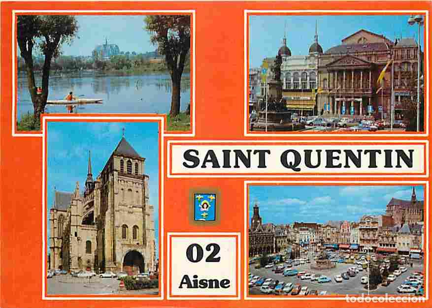 Postkarten: Francia - 02 - Saint Quentin - Multivues - Automobiles - Blasons - CPM - Voir Scans Recto-Verso