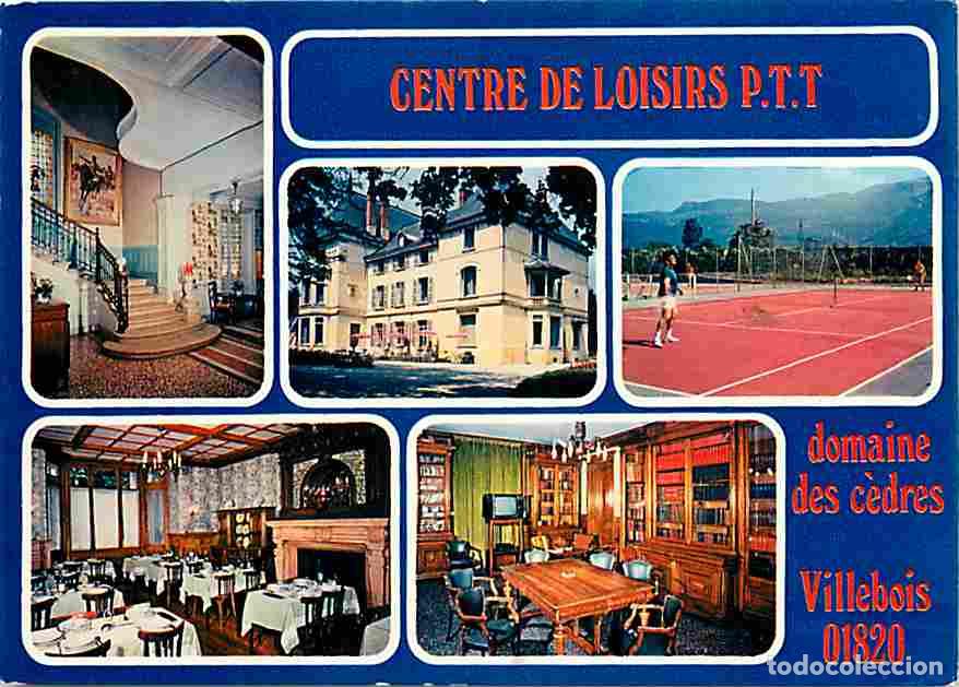 Cartes Postales: Francia - 01 - Villebois - Domaines des C&egrave;dres - Centre de Loisirs PTT - Multivues - Tennis - CPM -