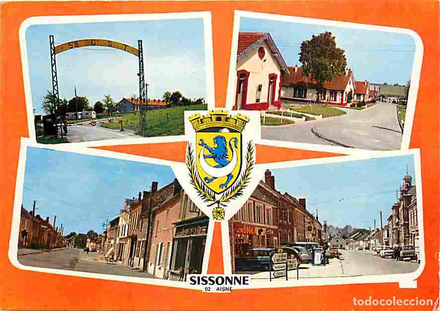 Postkarten: Francia - 02 - Sissonne - Multivues - Automobiles - Blasons - CPM - Voir Scans Recto-Verso