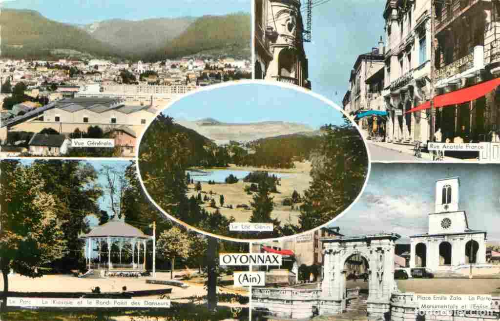 Postkarten: Francia - 01 - Oyonnax - Multivues - Mention Photographie V&eacute;ritable - Carte Dentel&eacute;e - CPSM format C