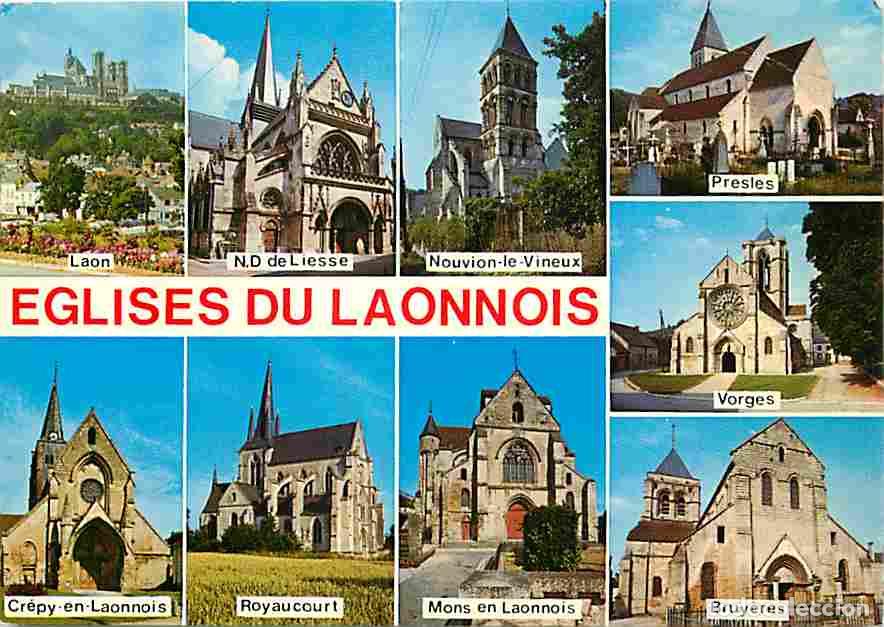 Postkarten: Francia - 02 - Aisne - Les Eglises du Laonnois - Multivues - Carte Neuve - CPM - Voir Scans Recto-Ve