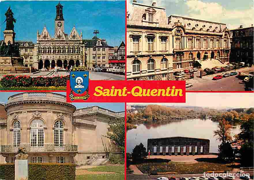 Postcards: Francia - 02 - Saint Quentin - Multivues - Automobiles - Blasons - CPM - Voir Scans Recto-Verso