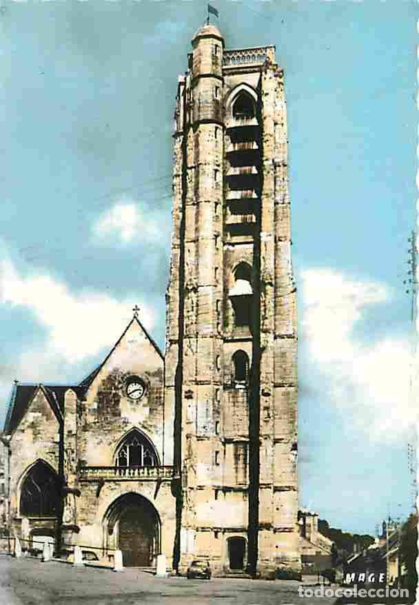 Postcards: Francia - 02 - Ch&acirc;teau Thierry - L'Eglise Saint Cr&eacute;pin - Automobiles - CPM - Voir Scans Recto-Verso