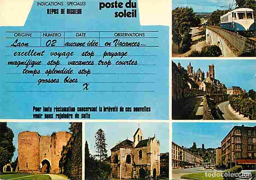 Postales: Francia - 02 - Laon - Multivues - Trains - CPM - Voir Scans Recto-Verso