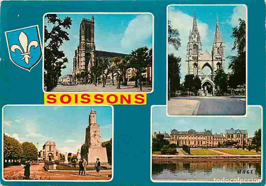 Postcards: Francia - 02 - Soissons - Multivues - Blasons - CPM - Voir Scans Recto-Verso