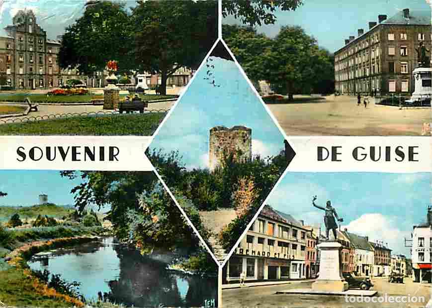 Postcards: Francia - 02 - Guise - Multivues - Automobiles - Flamme Postale - CPM - Voir Scans Recto-Verso