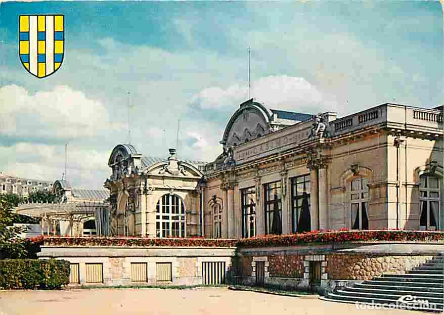 Postcards: Francia - 03 - Vichy - Le Casino vu de la rue du Parc - Blasons - Flamme Postale - CPM - Voir Scans