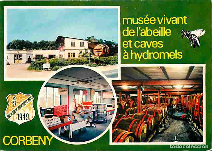 Cartes Postales: Francia - 02 - Corbeny - Mus&eacute;e vivant de l'abeille et caves &agrave; hydromels - Multivues - Blasons - Cart