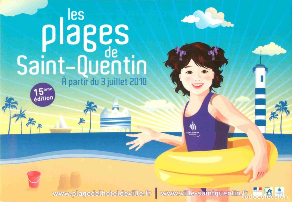 Postcards: Francia - 02 - Saint Quentin - Carte Publicitaire pour Les Plages de Saint Quentin 2010 - Art illust