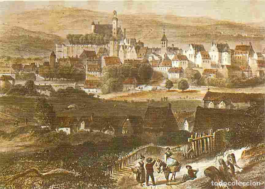 Postcards: Francia - 03 - Montlu&ccedil;on - Reproduction d'apr&egrave;s une lithographie ancienne - Nos vieilles Provinces -