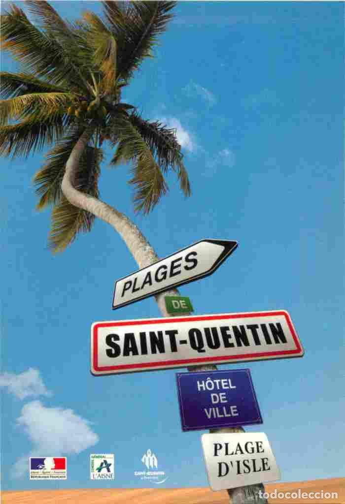 Postcards: Francia - 02 - Saint Quentin - Carte Publicitaire pour Les Plages de Saint Quentin - Art illustratio