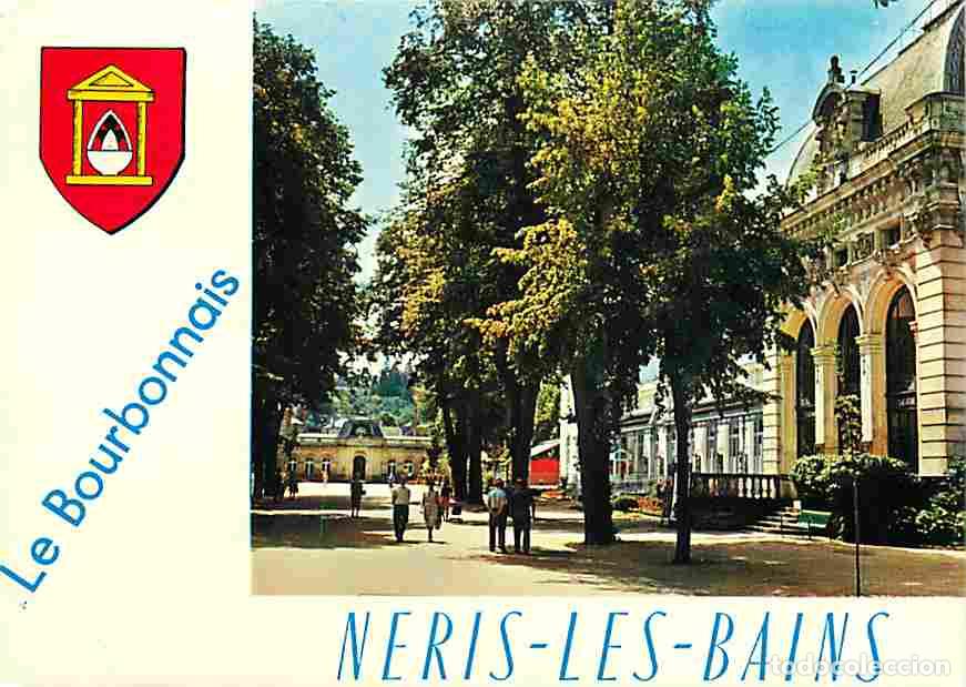 Cartes Postales: Francia - 03 - N&eacute;ris les Bains - Les Thermes - Blasons - Flamme Postale - CPM - Voir Scans Recto-Ver