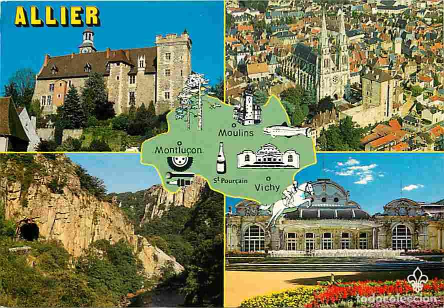 Postais: Francia - 03 - Allier - Multivues - Carte G&eacute;ographique - CPM - Voir Scans Recto-Verso