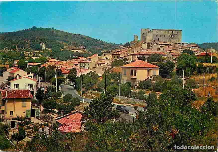 Postkarten: Francia - 04 - Gr&eacute;oux les Bains - Vue sur la Ville et le Ch&acirc;teau - Flamme Postale de Gr&eacute;oux les Bain