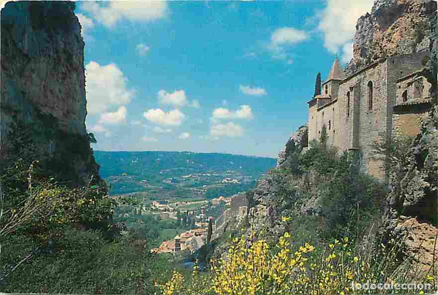 Postkarten: Francia - 04 - Moustiers Sainte Marie - La mont&eacute;e vers Notre-Dame de Beauvoir - Flamme Postale de Fi