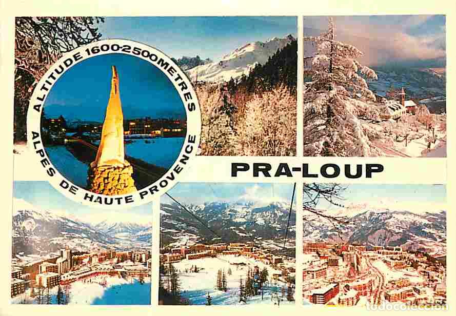 Postkarten: Francia - 04 - Pra Loup - Multivues - Hiver - Neige - Flamme Postale de Barcelonnette - CPM - Voir S