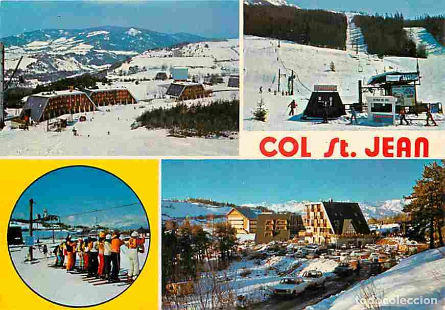 Postkarten: Francia - 04 - Col Saint Jean - Multivues - Hiver - Neige - Skieurs - Automobiles - Carte Neuve - CP