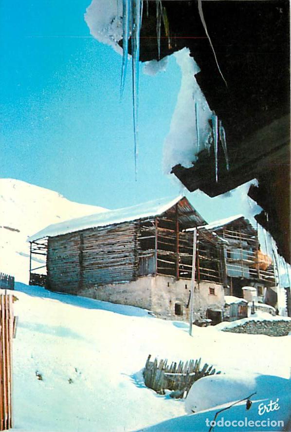 Postales: Francia - 05 - Saint V&eacute;ran - Sous un ciel d'azur les vieux chalets dans la neige - Hiver - Neige - C