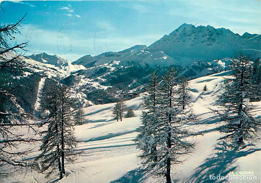Postales: Francia - 05 - Vars les Claux - Vue g&eacute;n&eacute;rale - La cr&ecirc;te de I'Essyna - Hiver - Neige - Flamme Postale