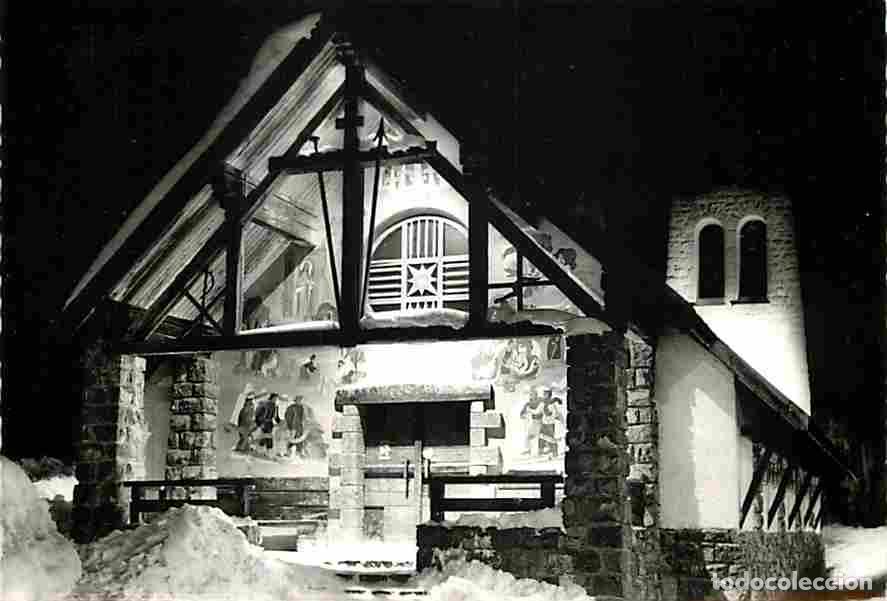 Postcards: Francia - 06 - Valberg - Sanctuaire de Notre Dame des Neiges - Le Porche - Fresque de Cassarini - CP