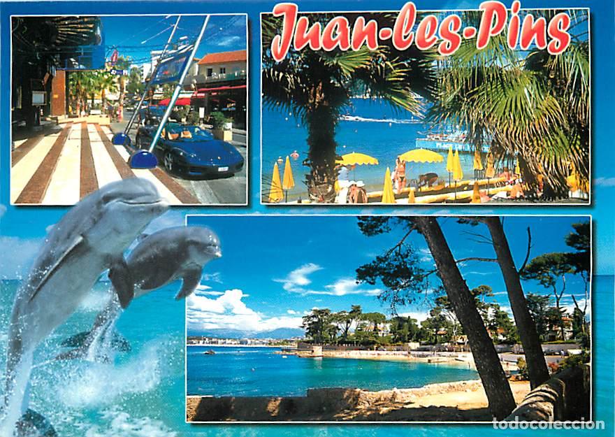 Postales: Francia - 06 - Antibes - Juan les Pins - Multivues - Dauphins - Automobiles - Ferrari - CPM - Carte