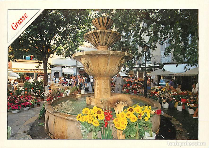 Postales: Francia - 06 - Grasse - La fontaine de la Place aux Aires - Fleurs - CPM - Carte Neuve - Voir Scans